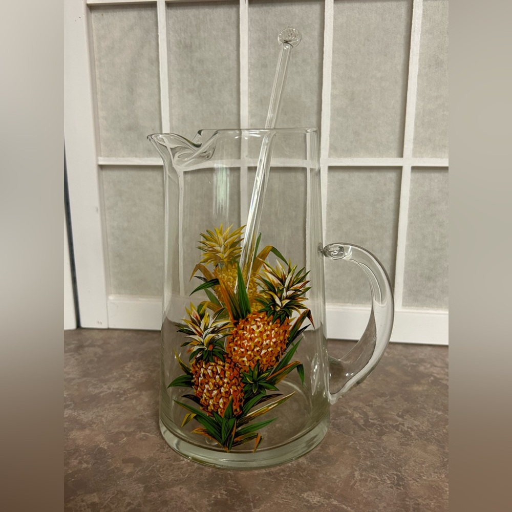 MCM Glass Pineapple Bar Set - Picture 3 of 11